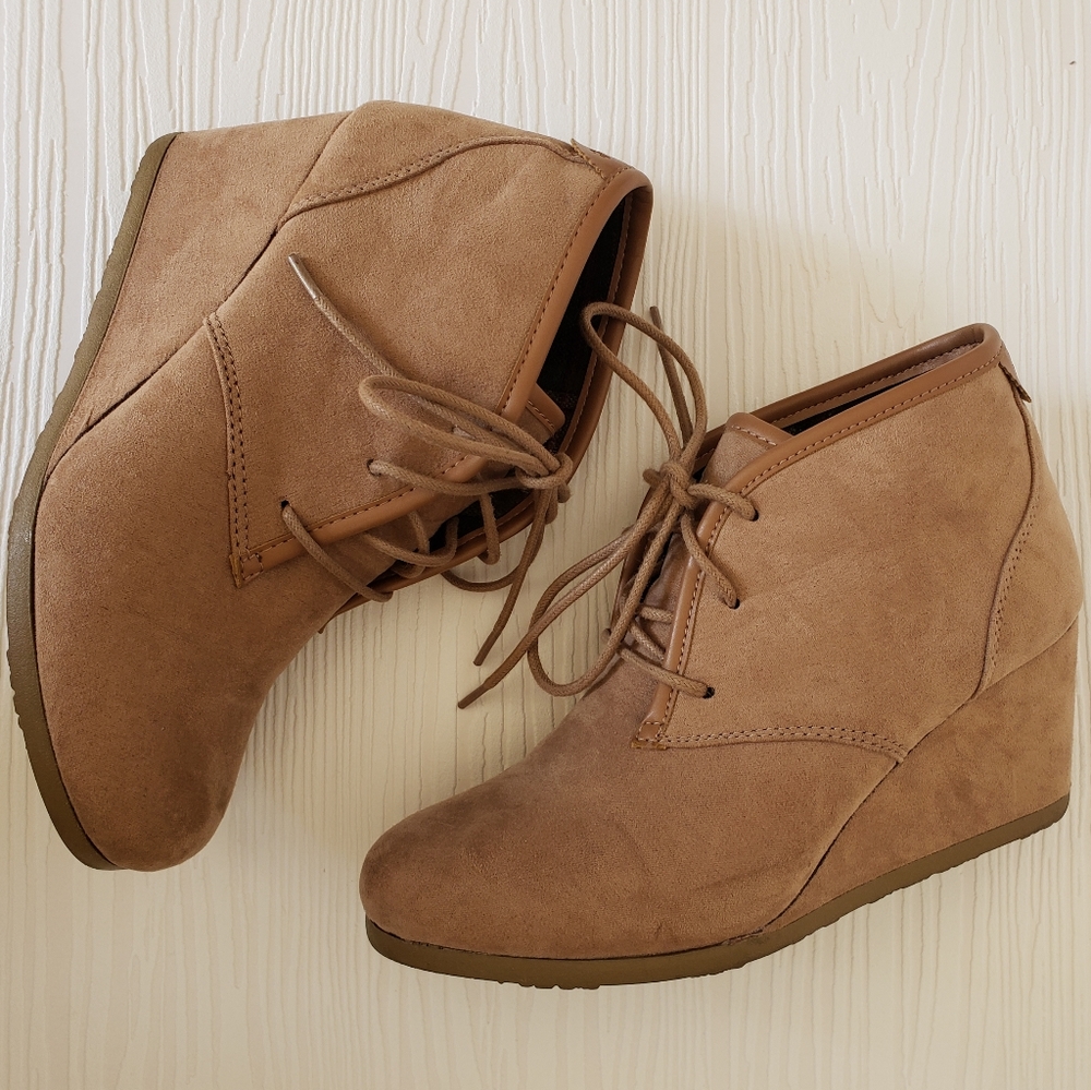 Tan booties